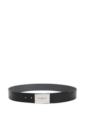 Givenchy logo-plaque leather belt - Black