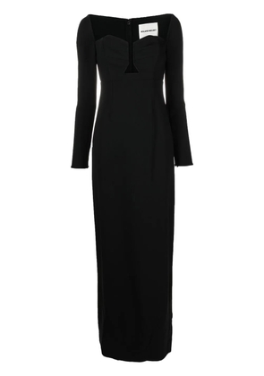 Roland Mouret long-sleeved maxi dress - Black
