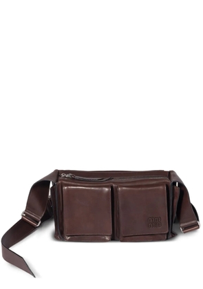 Miu Miu Utilitaire leather shoulder bag - Brown