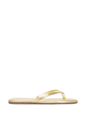 Tkees square-toe thong-strap flat sandals - Gold