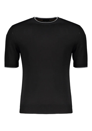 Moorer Eolo knitted T-shirt - Black
