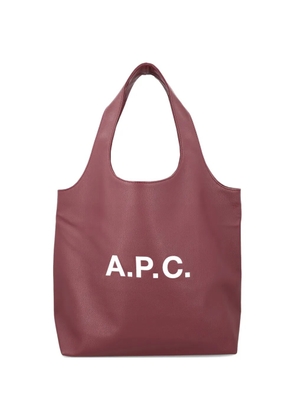 A.P.C. logo-print shoulder bag - Red