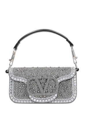 Valentino Garavani small Locò embellished shoulder bag - Silver
