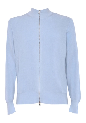 Ballantyne ribbed zip-up cardigan - Blue