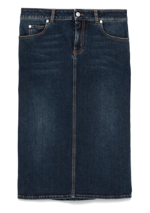 Alexander McQueen denim pencil skirt - Blue