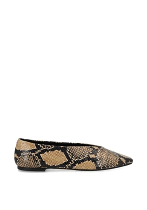 Aeyde animal-print ballet flats - Brown