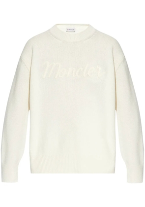 Moncler embroidered-logo sweatshirt - White