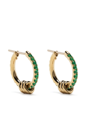 Spinelli Kilcollin 18K yellow gold Ara emerald hoop earrings