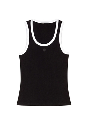 Maje ribbed vest top - Black