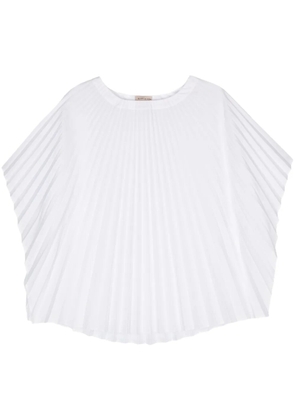 Blanca Vita plissé half-sleeved blouse - White