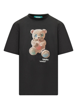 BARROW teddy-print jersey T-shirt - Black