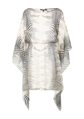 Roberto Cavalli zebra-print dress - White
