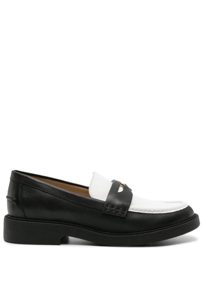 Michael Michael Kors logo-penny leather loafers - Black