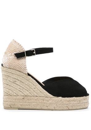 Castañer Bianca 105mm woven-raffia espadrilles - Black