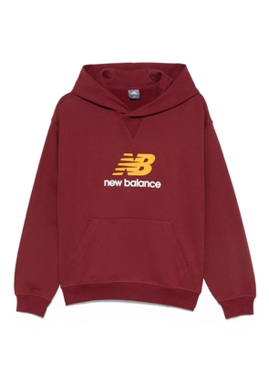New Balance logo-print hoodie - Red