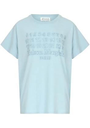 Maison Margiela logo-print cotton T-shirt - Blue