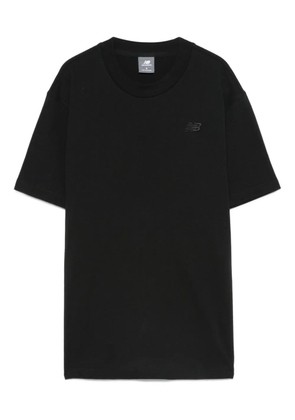 New Balance logo-embroidered cotton T-shirt - Black
