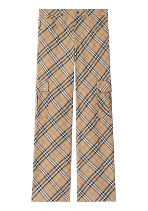 Burberry checked cargo pants - Neutrals