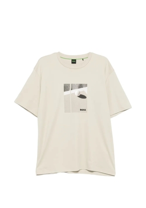 BOSS graphic-print T-shirt - Neutrals