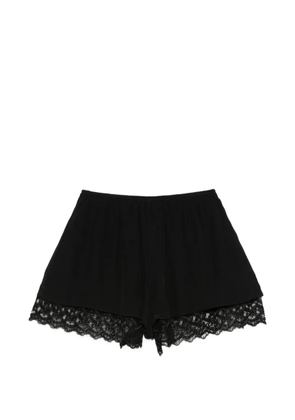 Simone Rocha lace-trim mini shorts - Black