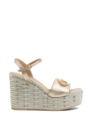 Valentino Garavani VLogo Signature wedge sandals - Neutrals