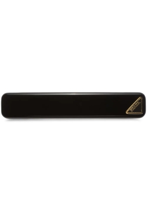 Prada triangle-logo hair clip - Black