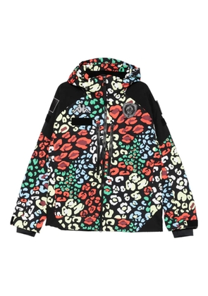 Kappa 602CG Premium leopard-print hooded ski jacket - Black