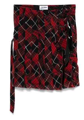 Jean Paul Gaultier plaid-check mini skirt - Red