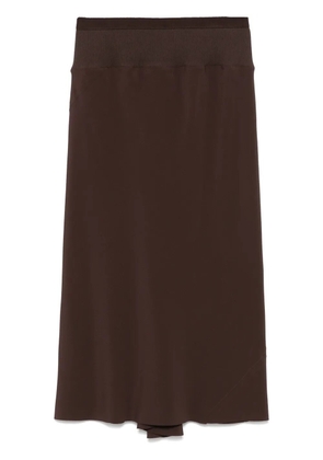Rick Owens knee bias midi skirt - Brown