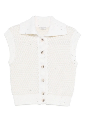 Peserico embellished buttoned vest - Neutrals