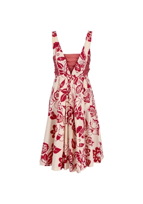 Moschino Pre-Owned midi flowered dress - Neutrals