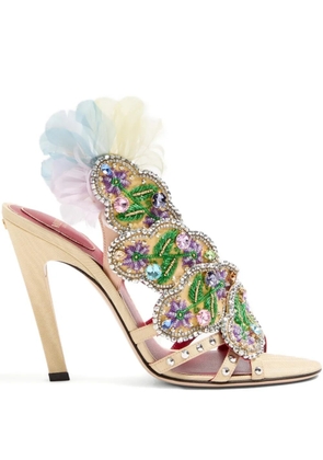 Valentino Garavani Dans Le Foyer crystal-embellished sandals - Yellow