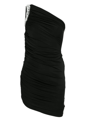 David Koma crystal-claw draped mini dress - Black