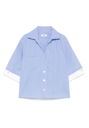 SANDRO check-print shirt - Blue