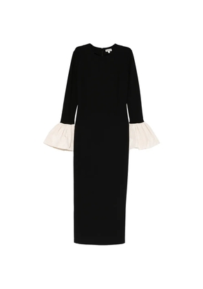 STAUD Hawthorne ruffled-cuff maxi dress - Black