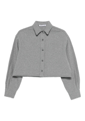 Alexander Wang buttoned cropped top - Grey
