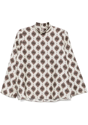 Alberto Biani floral-print blouse - White