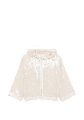 Peserico zip fastening hooded jacket - Neutrals