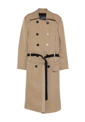 Seafarer double-breasted belted coat - Neutrals