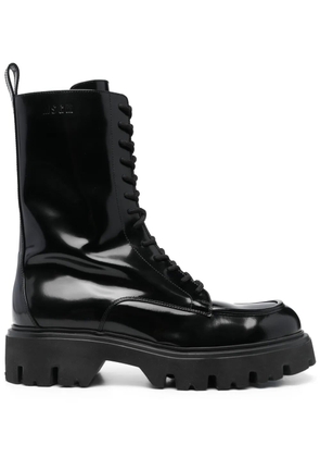 MSGM lace-up ankle-high boots - Black