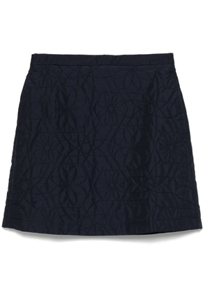Maison Kitsuné quilted mini skirt - Blue
