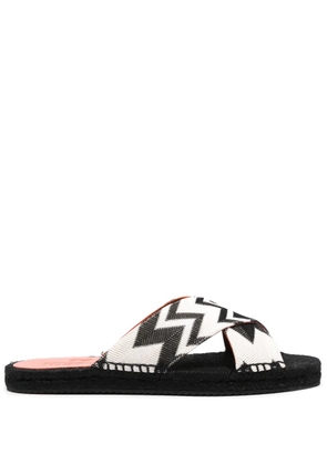 Missoni cross-straps espadrilles - Black