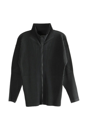 Homme Plissé Issey Miyake zip-fastening pleated coat - Black