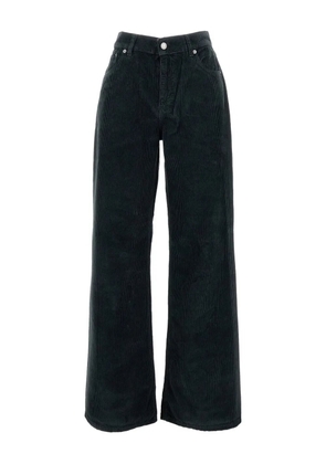 Haikure corduroy straight-leg trousers - Black