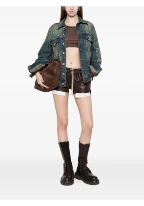 Rick Owens long-sleeve crop top - Brown