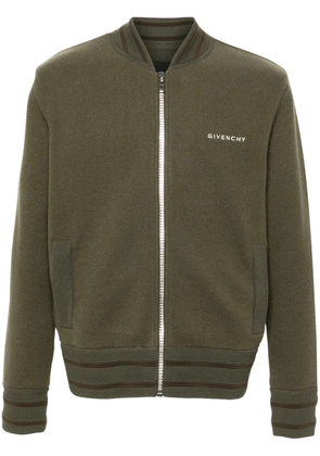 Givenchy 4G-patch wool bomber jacket - Green