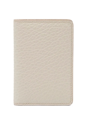 Maison Margiela grained-leather card holder - Neutrals