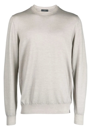 Fay logo-tag crew-neck jumper - Grey