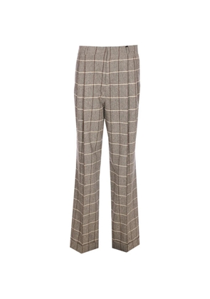 Valentino Garavani check cuffed trousers - Grey