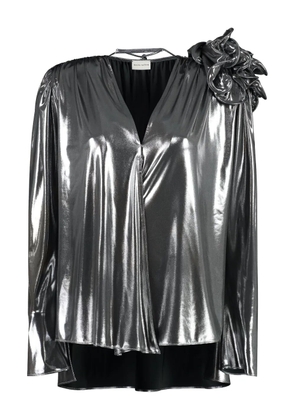 Magda Butrym v-neck blouse - Silver